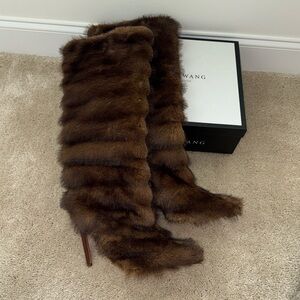 Azalea Wang Brown Fur Boots